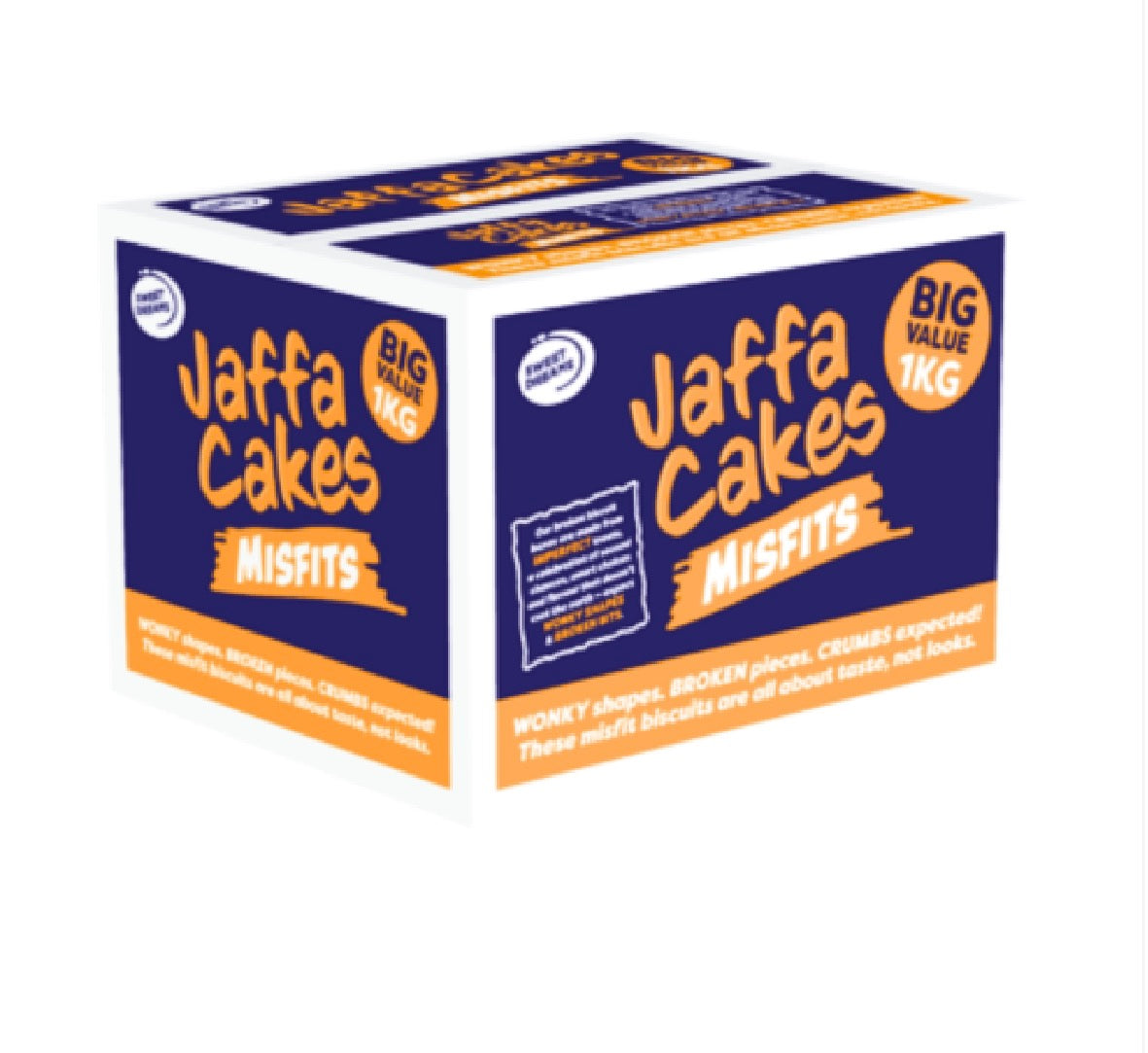 Jaffa Cakes Misfit Mis-Shapes Chocolate Box 1KG Biscuits Cookie's Snacks