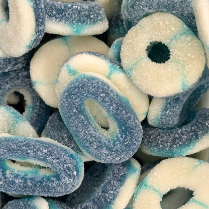Frostys Rings & Slices Pick N Mix Apple, Blue Raspberry, Fizzy, Peach Watermelon Halal Candy Salad Snack Sweets
