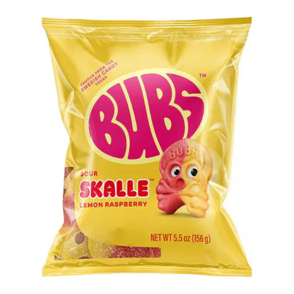 BUBS Sour Skulls Lemon Raspberry 5.5oz (156g) - Frosty Sweet Factory