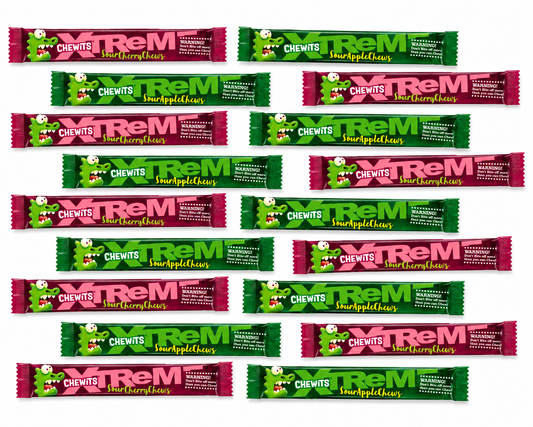 Chewits Xtreme Extremely Sour Chews Mix Vegetarian Halal Candy Sweets