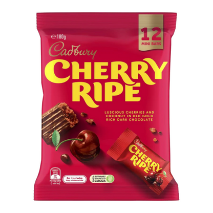 CLEARANCE: Cadbury Cherry Ripe 12-Pack 180g Australian Dark Chocolate