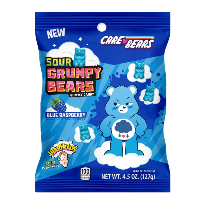 Warheads Care Bears - Sour Grumpy Bears 4.5oz (127g), USA Candy