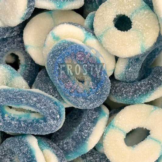 Frostys Sour Blue Raspberry Rings Halal Pick N Mix Candy Salad Sweets - Frosty Sweet Factory