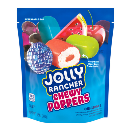 Jolly Rancher Chewy Poppers Original 12oz (340g), NEW USA Candy, Gluten Free - Frosty Sweet Factory