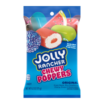 Jolly Rancher Chewy Poppers Original 6.2oz (175g), NEW USA Candy, Gluten Free - Frosty Sweet Factory