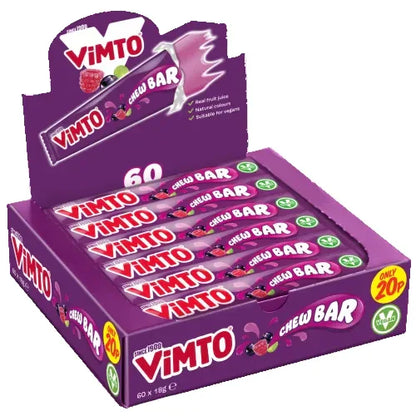 Vimto Chew Bar 18g Candy Chew Bars Sweets Vegan, Halal, Vegetarian