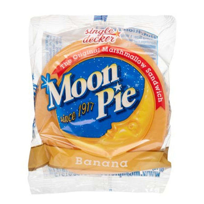 Moon Pie Banana Double Decker Graham Cracker Cookies with Marshmallow 2.75oz (78g), USA Cookies Biscuits Wagon Wheel - Frosty Sweet Factory