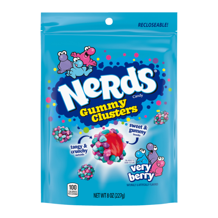 Nerds Gummy Clusters Very Berry 8oz (226g), USA Candy - Frosty Sweet Factory