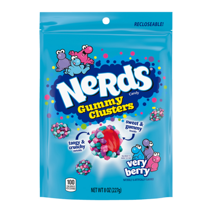 Nerds Gummy Clusters Very Berry 8oz (226g), USA Candy - Frosty Sweet Factory
