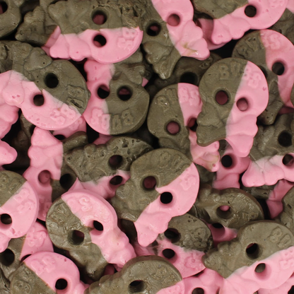 BUBS Raspberry Liquorice Skulls Vegan Vegetarian Halal Swedish Candy Pick N Mix Sweets