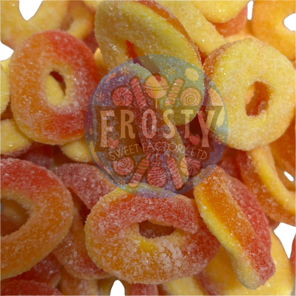 Frostys Rings & Slices Pick N Mix Apple, Blue Raspberry, Fizzy, Peach Watermelon Halal Candy Salad Snack Sweets