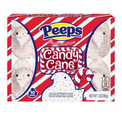 Peeps Candy Cane Marshmallow - 10 Pack 3oz (85g) USA Christmas Mallows - Frosty Sweet Factory