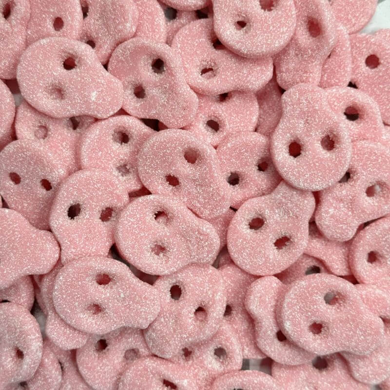 CandyCrave Vegan Pink Sour Strawberry Skulls 2KG
