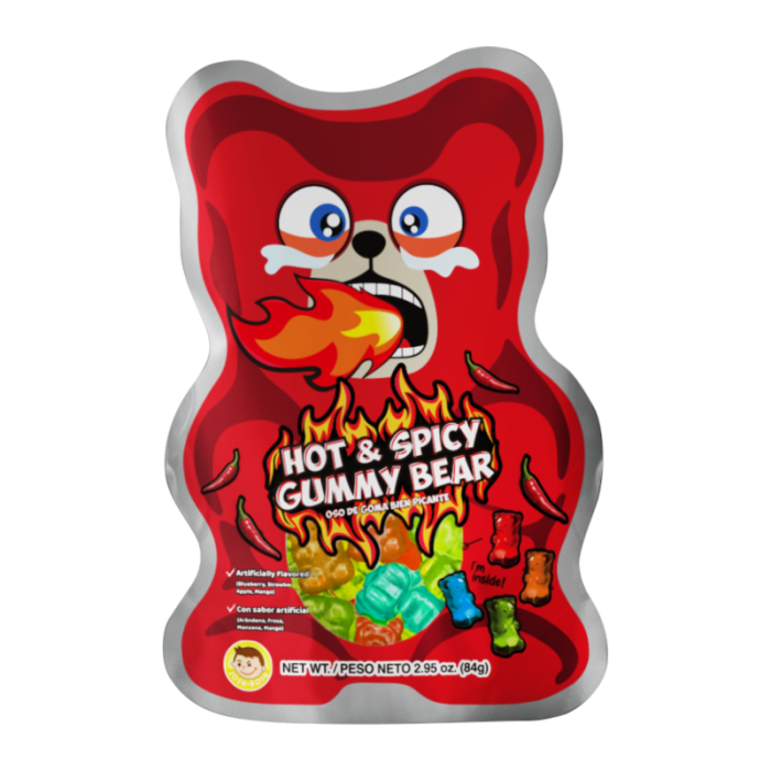 Pocas Gummy Bear Hot & Spicy 2.95oz (84g), USA Hot Candy, Spicy - Frosty Sweet Factory