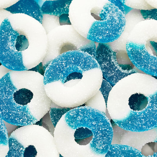 Frostys Gummi Rings Blue Raspberry USA Pick N Mix Candy Salad Snack Sweets