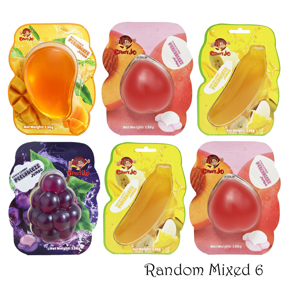 Crazy Jo Peelablezz Jumbo Gummy Peelerz 136g Peelable Candy Peeler Sweets