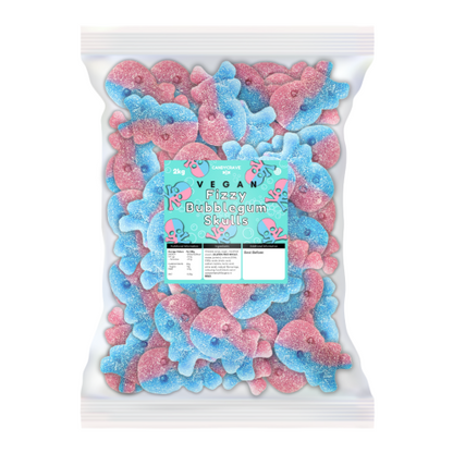 CandyCrave Fizzy Bubblegum Jelly Skulls Halal Vegan Vegetarian Candy Pick N Mix Sweets