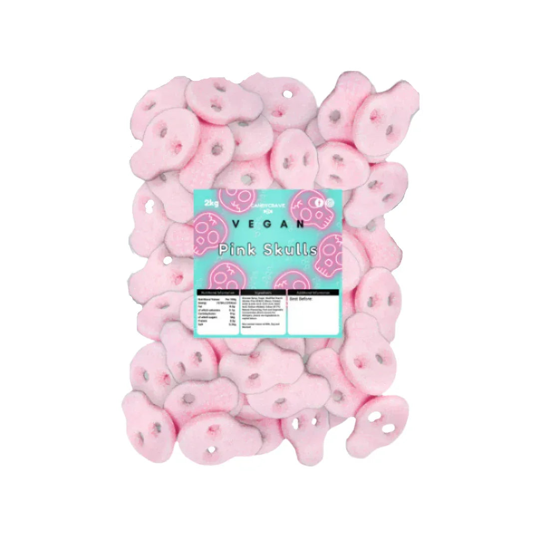 Pick N Mix Fizzy Pink Skulls Jelly Sweets Halal Vegan Vegetarian Candy - Frosty Sweet Factory
