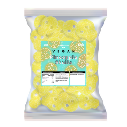 CandyCrave Fizzy Pineapple Skulls Pick N Mix Sweets Halal Vegan Vegetarian Candy
