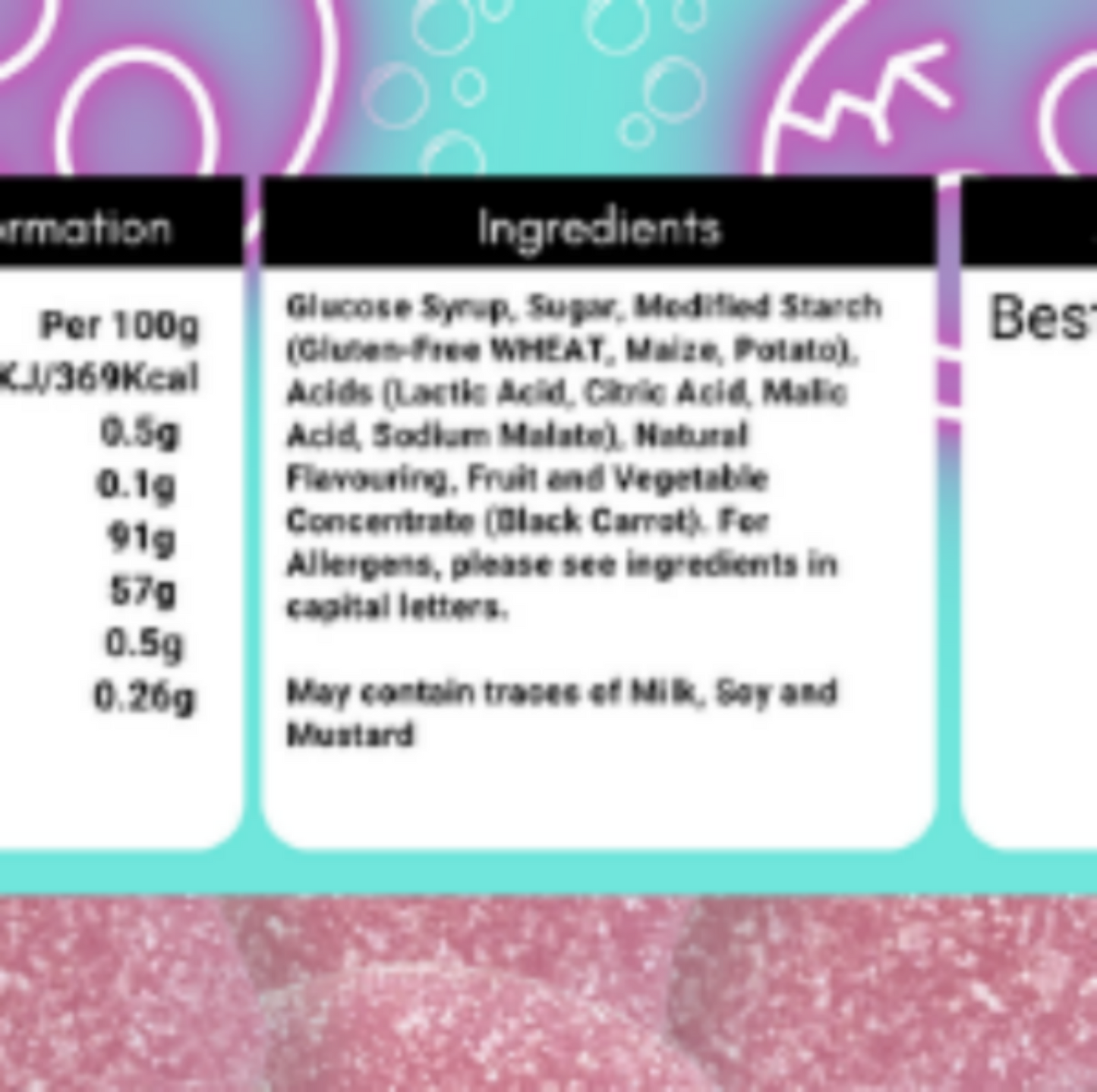 CandyCrave Fizzy Grape Skulls Pick N Mix Sweets Halal Vegan Vegetarian Candy