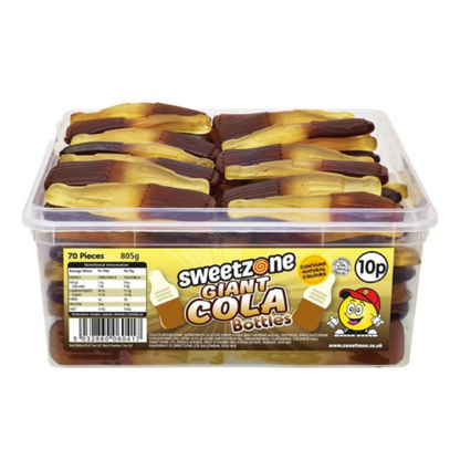 Sweetzone Tubs & Bags Pick N Mix Various Sizes Bulk Halal Candy Snack Sweets Giant Cola Bottles 805g Tub