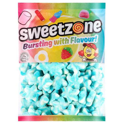 Sweetzone Fizzy Blue Stars 1KG Pick N Mix Bags Halal Candy Snack Sweets