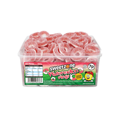 Sweetzone Tubs & Bags Pick N Mix Various Sizes Bulk Halal Candy Snack Sweets Watermelon Rings 800g Tub