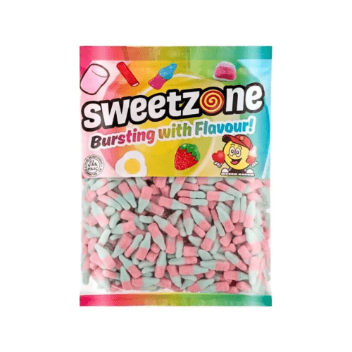 Sweetzone Fizzy Bubblegum Bottles 1KG Pick N Mix Bags Halal Candy Snack Sweets