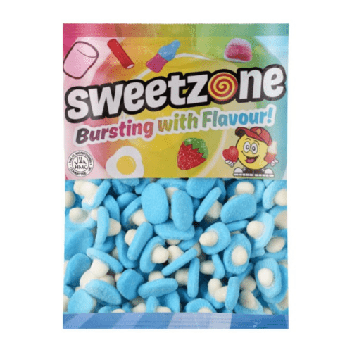 Sweetzone Blue Raspberry Mushrooms 1KG Pick N Mix Bags Halal Candy Snack Sweets