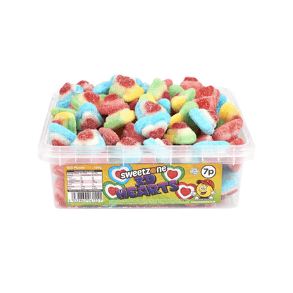 Sweetzone Fizzy 3D Hearts 700g Pick N Mix Tubs Halal Candy Snack Sweets