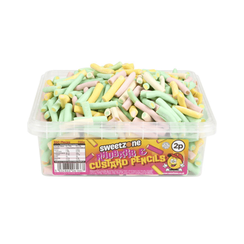 Sweetzone Rhubarb and Custard 700g Pick N Mix Tubs Halal Candy Snack Sweets