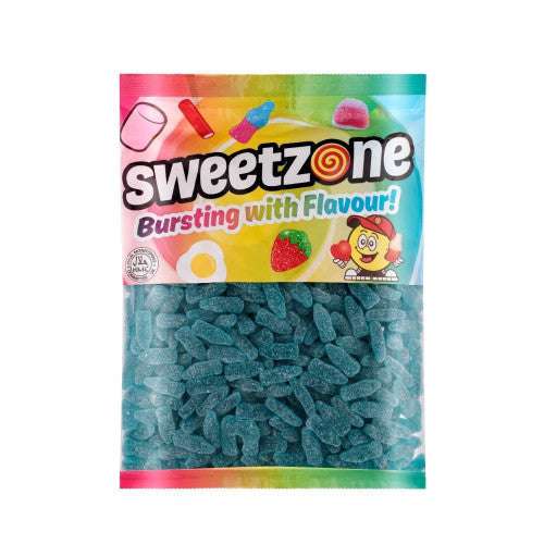 Sweetzone Blue Raspberry Bottles 1KG Pick N Mix Bags Halal Candy Snack Sweets