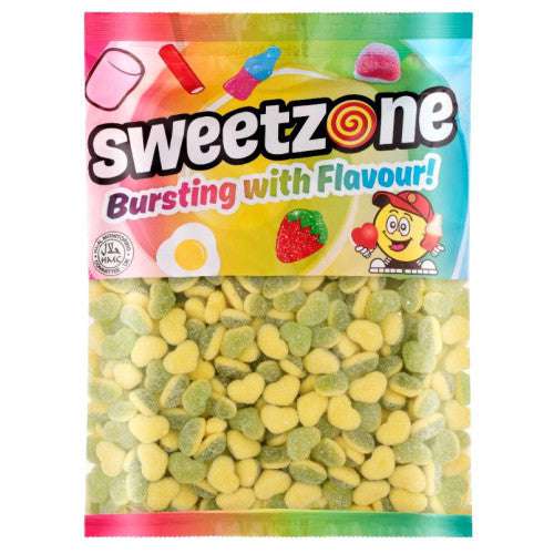 Sweetzone Apple & Custard Hearts 1KG Pick N Mix Bags Halal Candy Snack Sweets