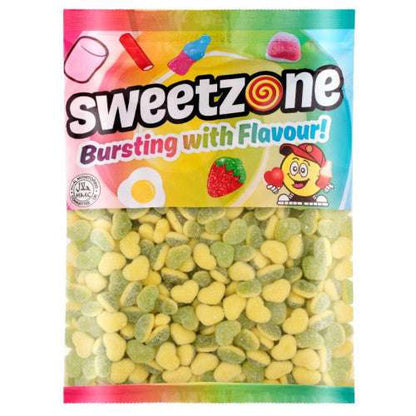 Sweetzone Apple & Custard Hearts 1KG Pick N Mix Bags Halal Candy Snack Sweets