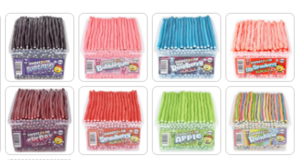 Sweetzone Pencils Tubs Pick N Mix Halal Candy Sweets