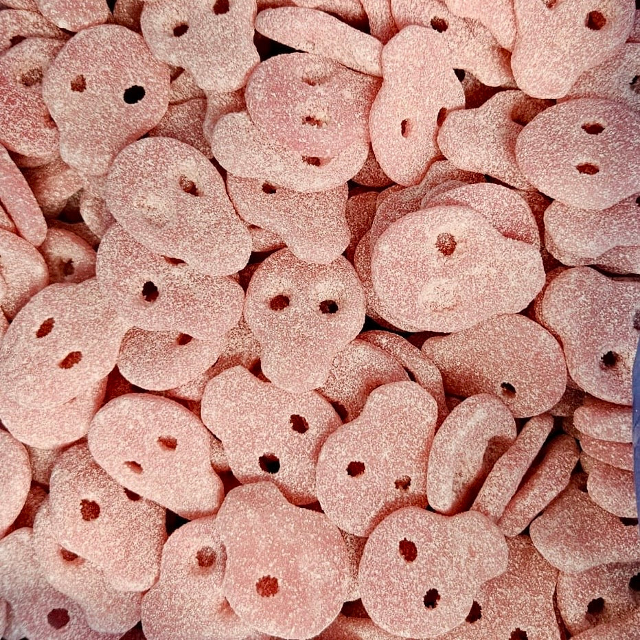 CandyCrave Vegan Pink Sour Strawberry Skulls 2KG