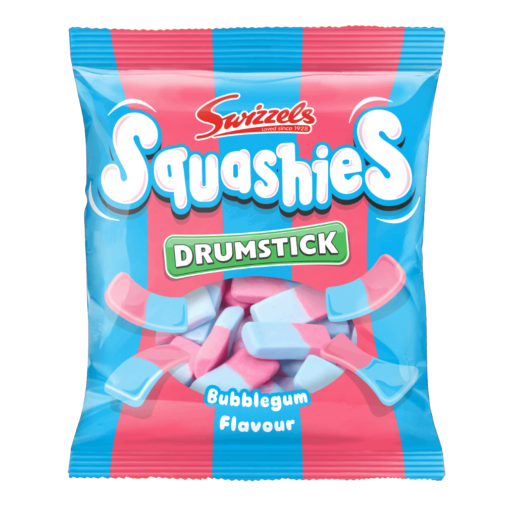 Swizzels Drumstick Squashies Bubblegum Flavour 120g PMP £1.15, , Bubblegum, No Artificial Colours - Frosty Sweet Factory