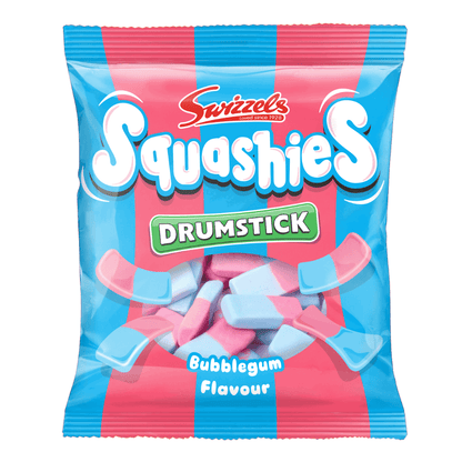 Swizzels Drumstick Squashies Bubblegum Flavour 120g PMP £1.15, , Bubblegum, No Artificial Colours - Frosty Sweet Factory