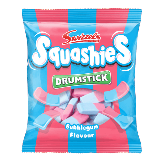 Swizzels Drumstick Squashies Bubblegum Flavour 120g PMP £1.15, , Bubblegum, No Artificial Colours - Frosty Sweet Factory