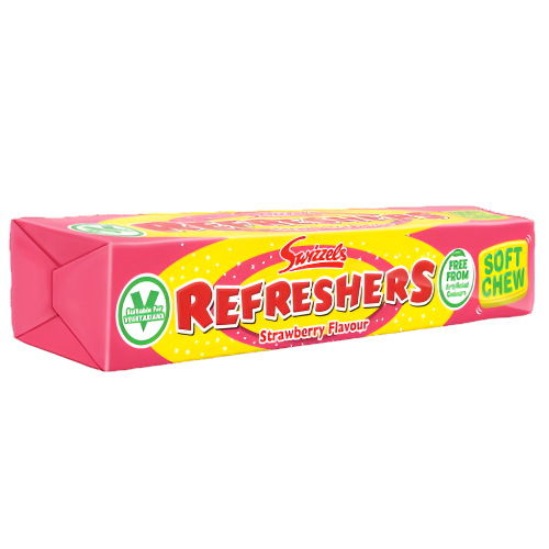 Swizzels Refreshers Chews Strawberry Stick Pack 43g - Frosty Sweet Factory
