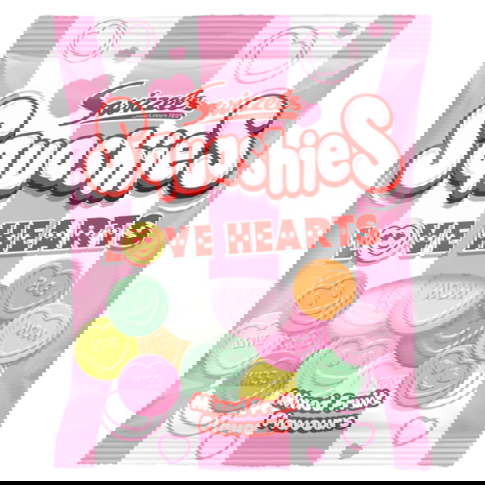 Swizzels Squashies Love Hearts Mixed Fruit Flavour 120g Limited Edition - Frosty Sweet Factory