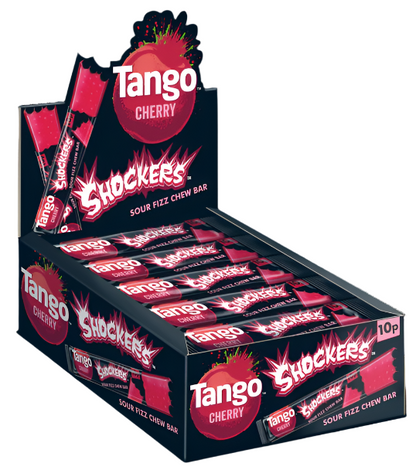 Tango Sherbet Shockers Sour Cherry 10g Chew Bar Halal Vegetarian Vegan Gelatine Free Gluten Free Chew Bars Candy Sweets