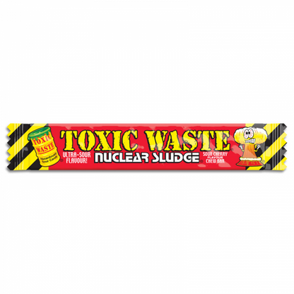 Toxic Waste Nuclear Sludge Chew Bar Cherry 0.7oz (20g), Chew Bars, Vegan, Vegetarian, Halal - Frosty Sweet Factory