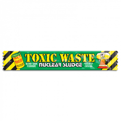 Toxic Waste Nuclear Sludge Chew Bar Green Apple 0.7oz (20g), Chew Bars, Green Apple, Vegan, Vegetarian, Gelantine Free, Halal - Frosty Sweet Factory