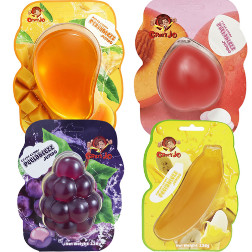 Crazy Jo Peelablezz Jumbo Gummy Peelerz 136g Peelable Candy Peeler Sweets