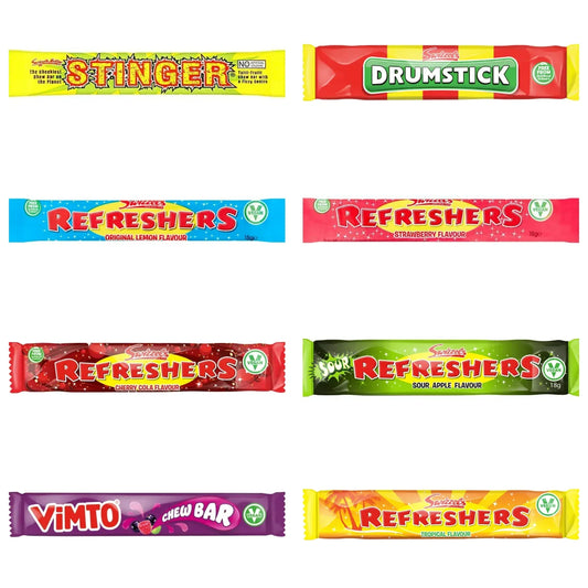 Swizzels Chew Bars x 8 Full Size Candy Chew Bar Sweets