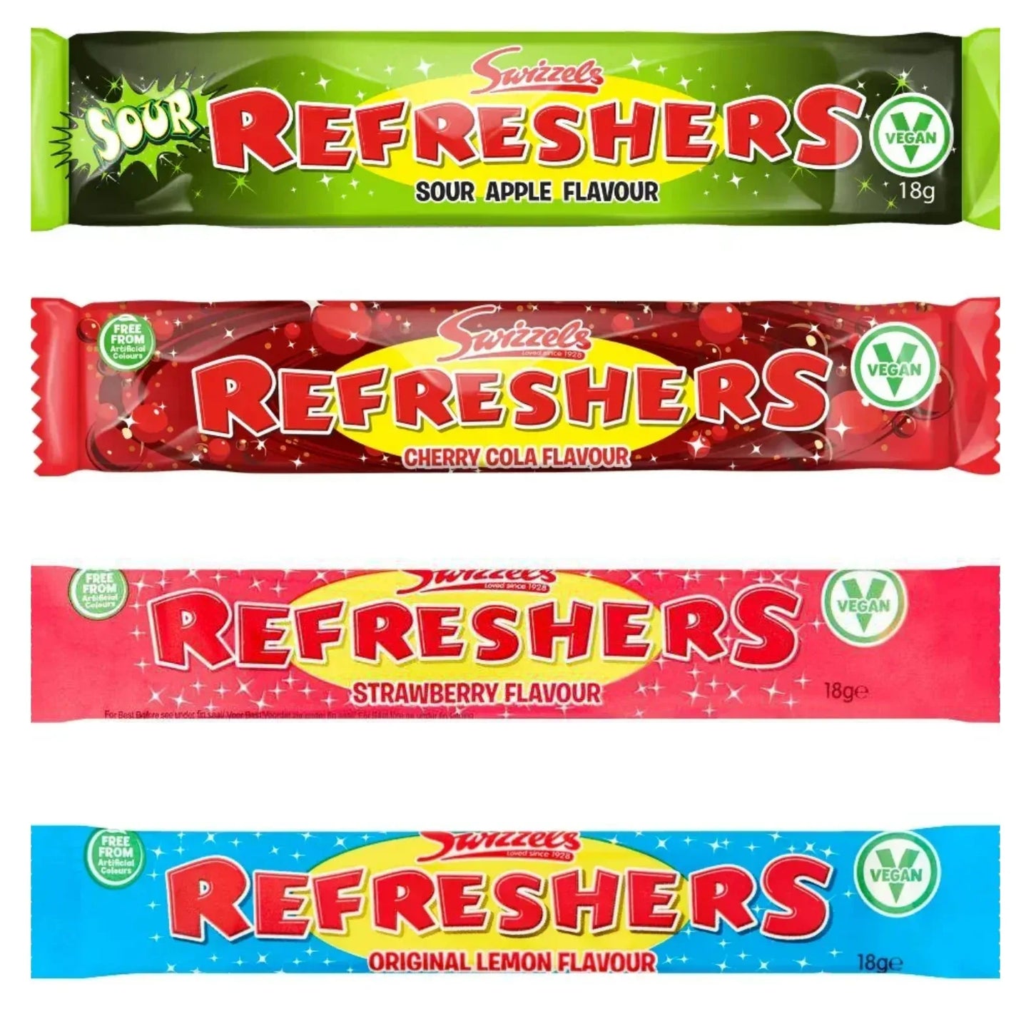 Swizzels Chew Bars x 4 Full Size Candy Chew Bar Sweets