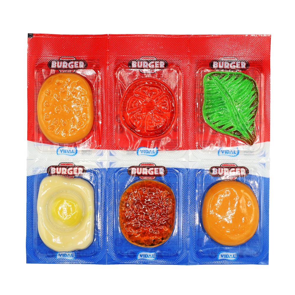 Vidal Burger Jelly Slurps Candy Sweets - Frosty Sweet Factory