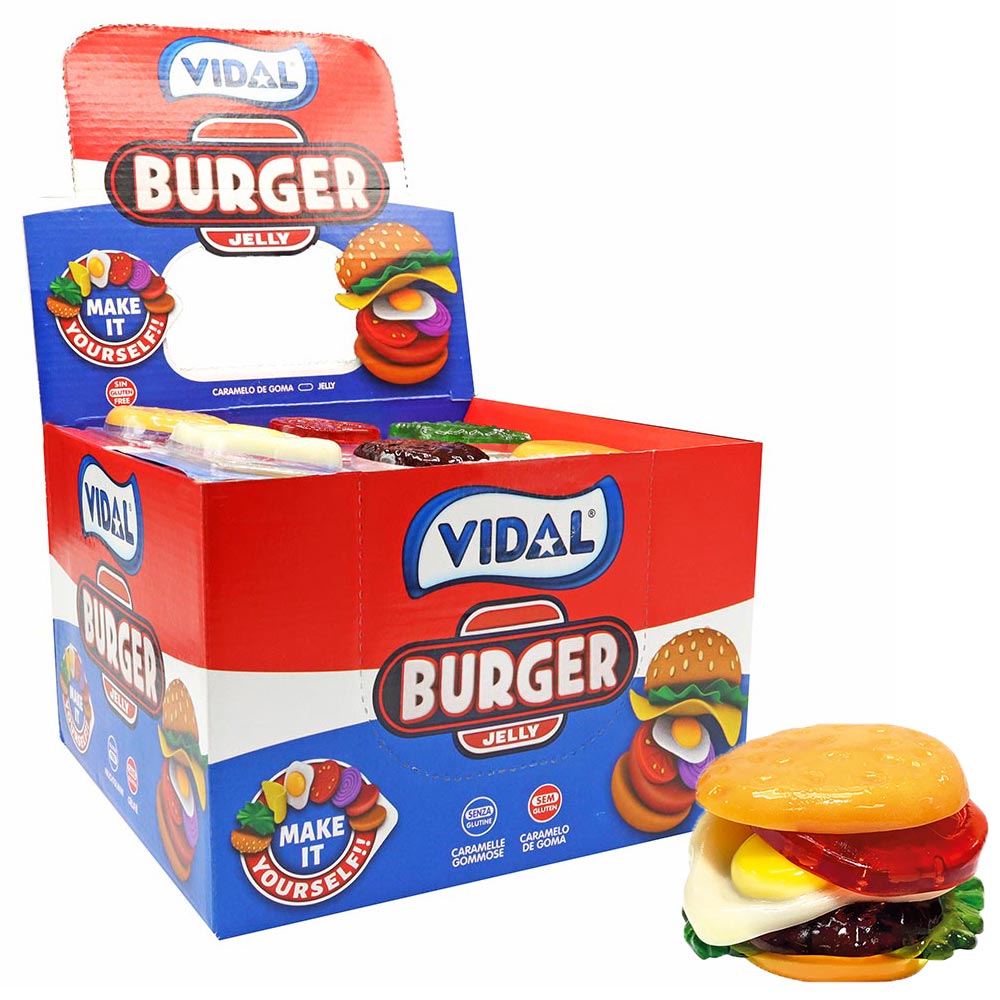 Vidal Burger Jelly Slurps Candy Sweets - Frosty Sweet Factory