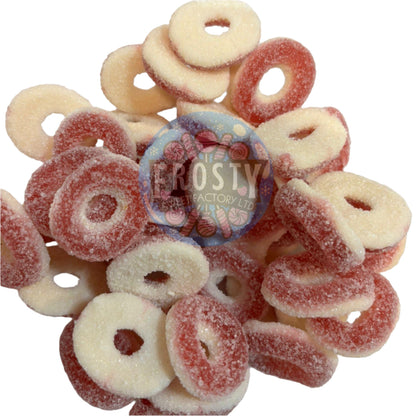 Frostys Rings & Slices Pick N Mix Apple, Blue Raspberry, Fizzy, Peach Watermelon Halal Candy Salad Snack Sweets